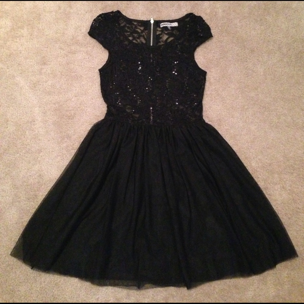 Fun and Sexy Black Dress (with lace and sequins)