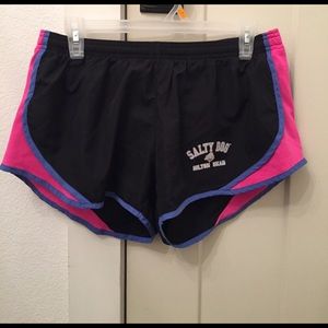 Workout Shorts --Hot Pink and Black