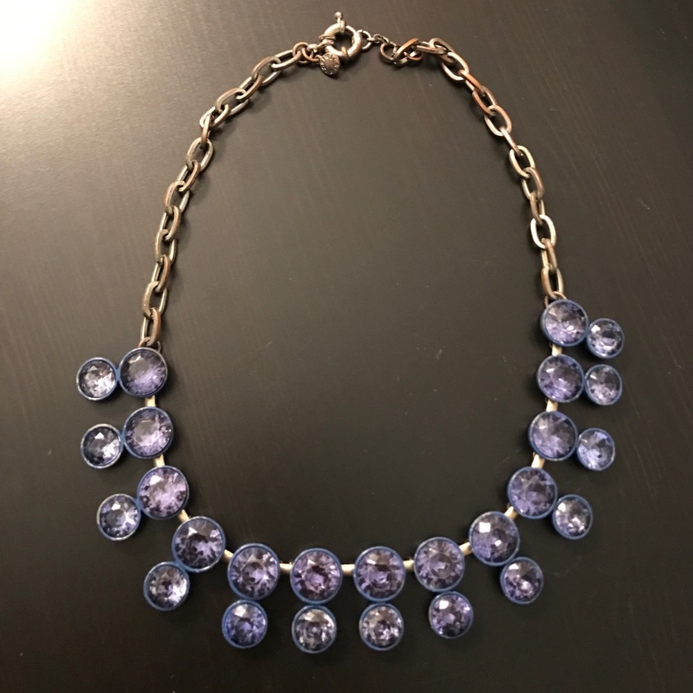 J. Crew Blue Crystal Necklace