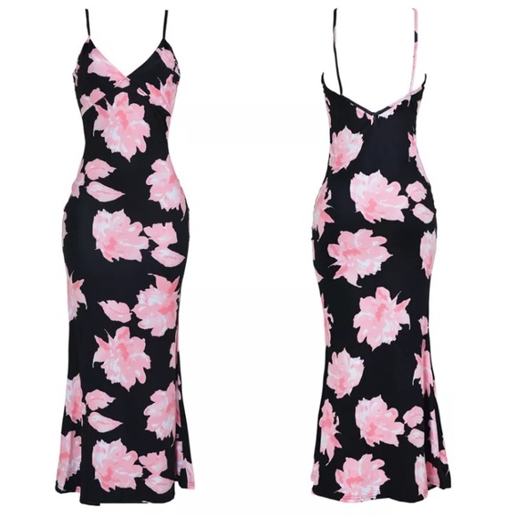 salePink floral dress - Picture 3 of 4