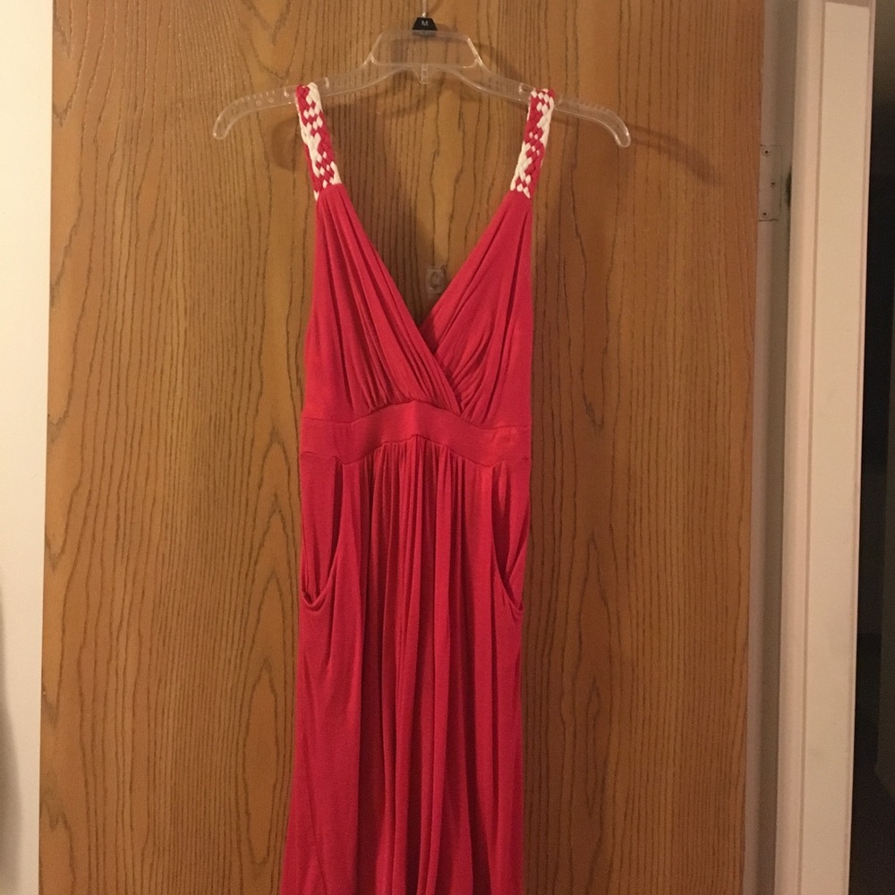 Pink summer sun dress
