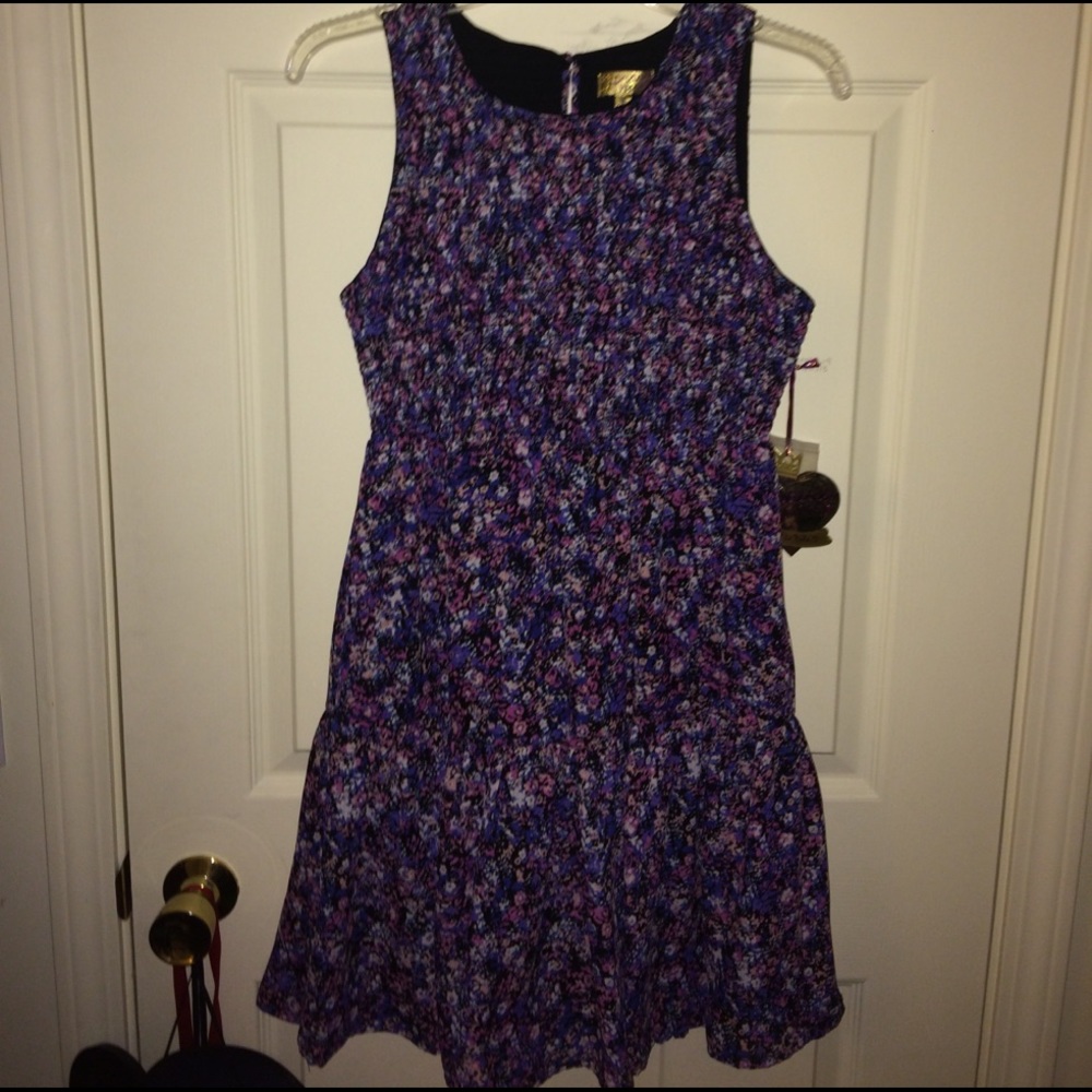 Vera Wang Princess Floral babydoll smocked dress