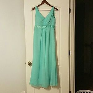 Davids Bridal Spa Blue Bridesmaid Dress
