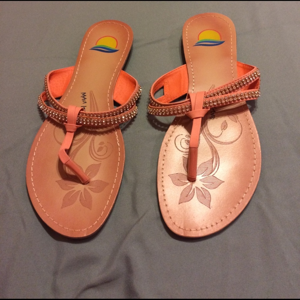 Peach dress sandals