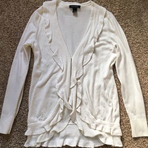 White House Black Market cream cardigan