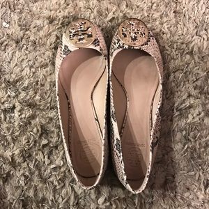 Tory Butch snakeskin flats