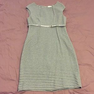 Calvin Klein Belted Striped Dress 10