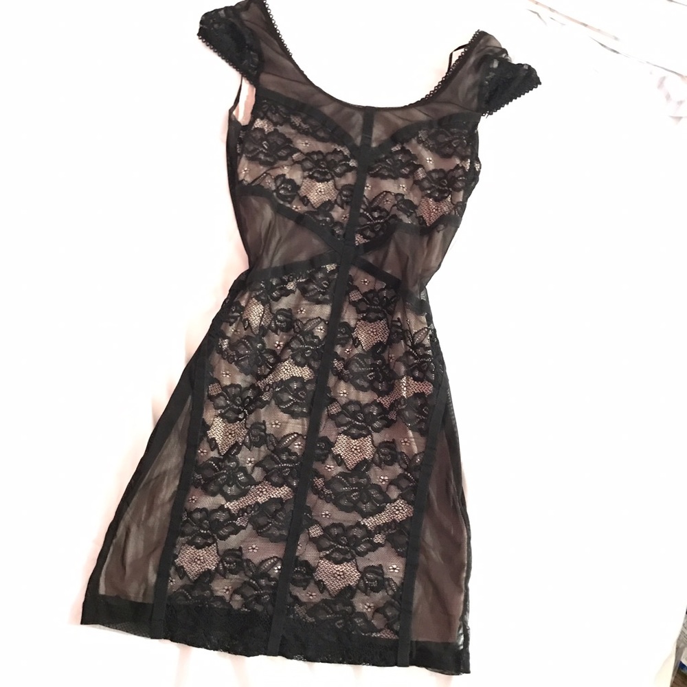 Lace Mesh Bodycon Dress