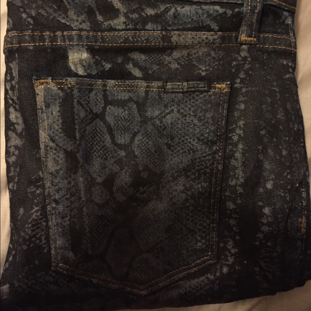 Hudson Nico Snake Print Midrise Jeans