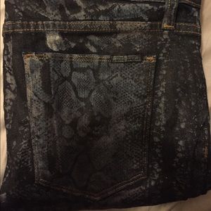 Hudson Nico Snake Print Midrise Jeans