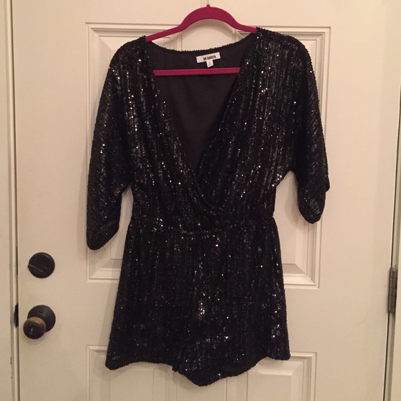 BB Dakota black sparkly romper! - Picture 4 of 4