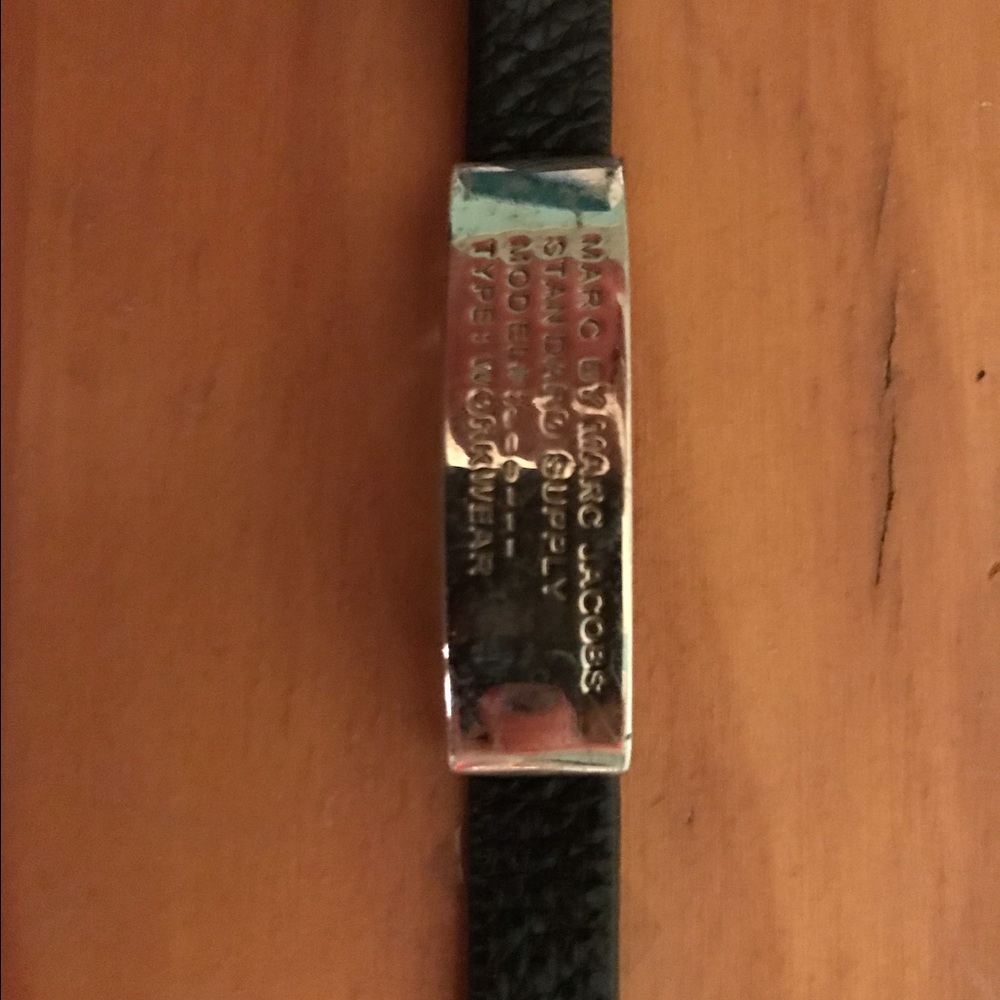 Black leather Marc Jacob bracelet