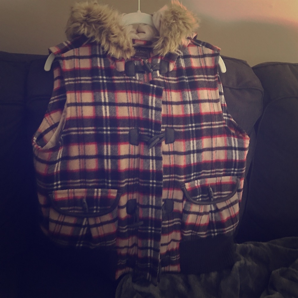 Old navy plaid vest