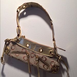 Gold Guess purse