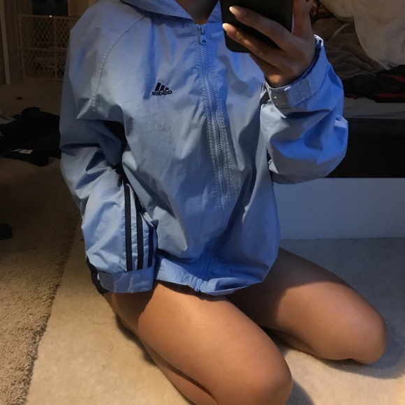 Adidas Jackets & Blazers - Blue adidas windbreaker