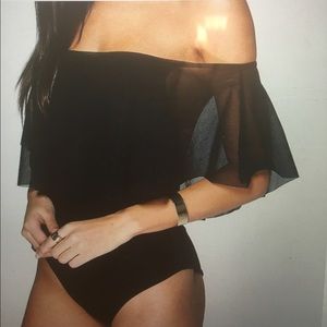 Sheer Ruffle Body Suit!