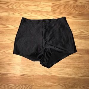 Black disco shorts