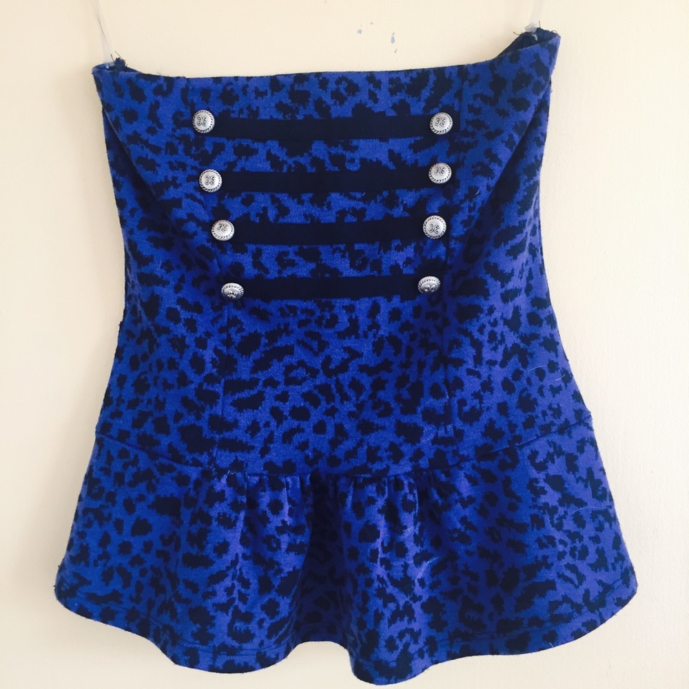 Strapless Peplum Top