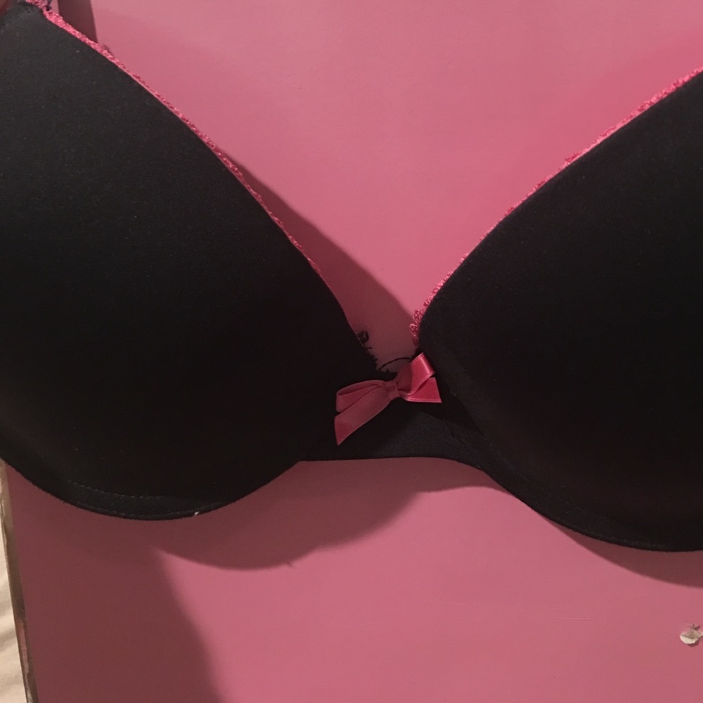 Black with pink trim Bra Size 34C