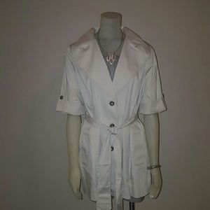 CABI short sleeve trench coat