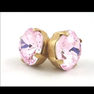 Gold plated pink Catherine Popesco Studs