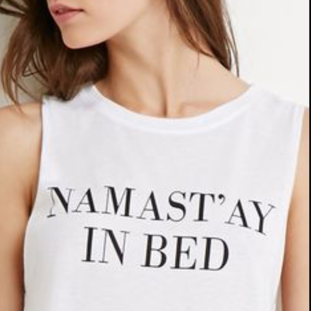 Namaste in bed muscle tank S