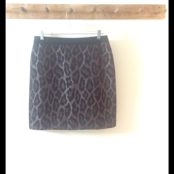 Metallic Leopard Skirt - Ann Taylor - Picture 1 of 3