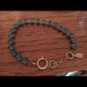 Catherine Popesco Dark Blue Gold Plated Bracelet