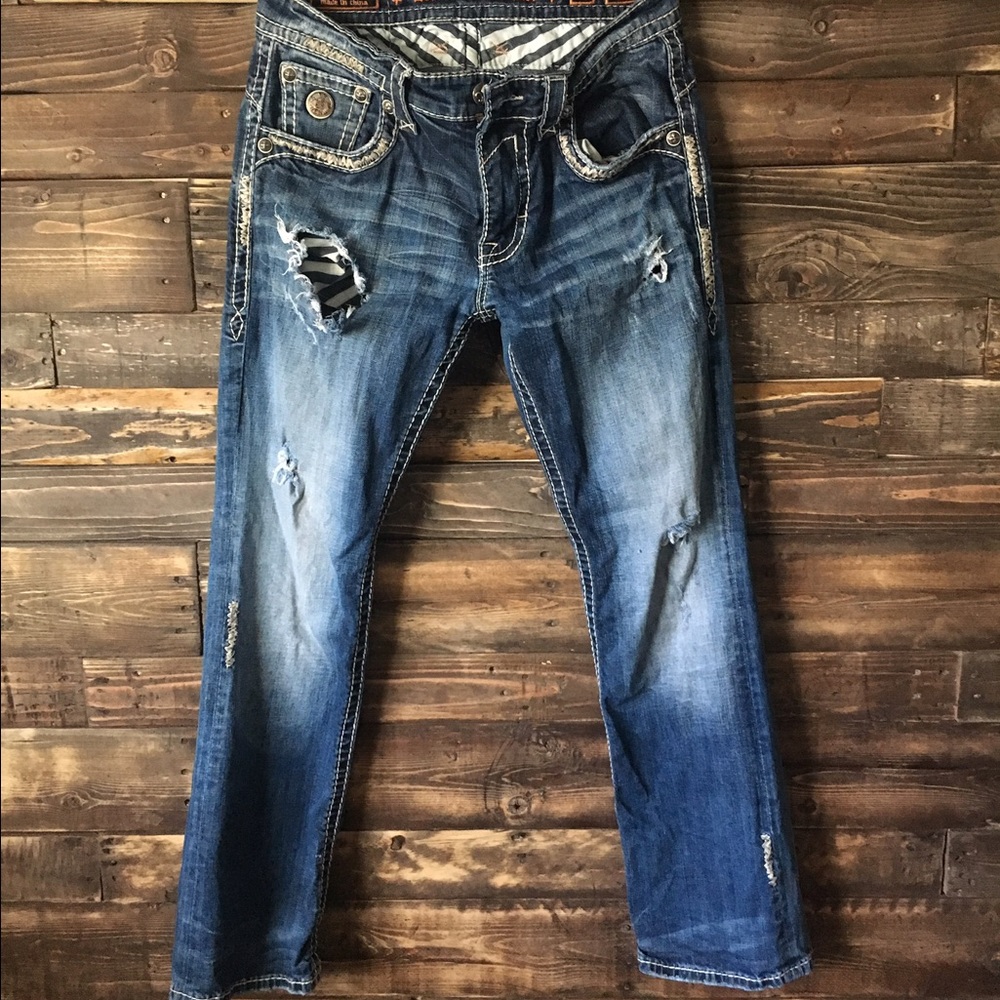 Rock Revival Distressed with Holes Designed