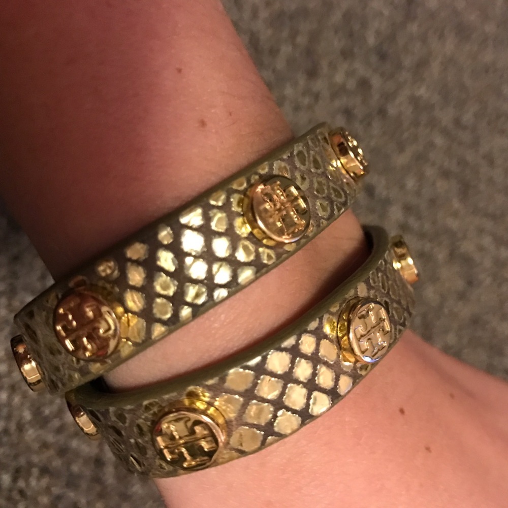 Tory Burch snakeskin wrap bracelet
