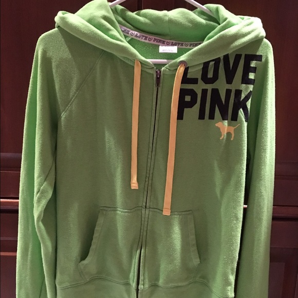 💚Victoria's Secret PINK bright green sweatshirt. - Picture 1 of 3