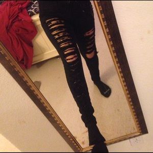 Women's Black Ripped Jeans