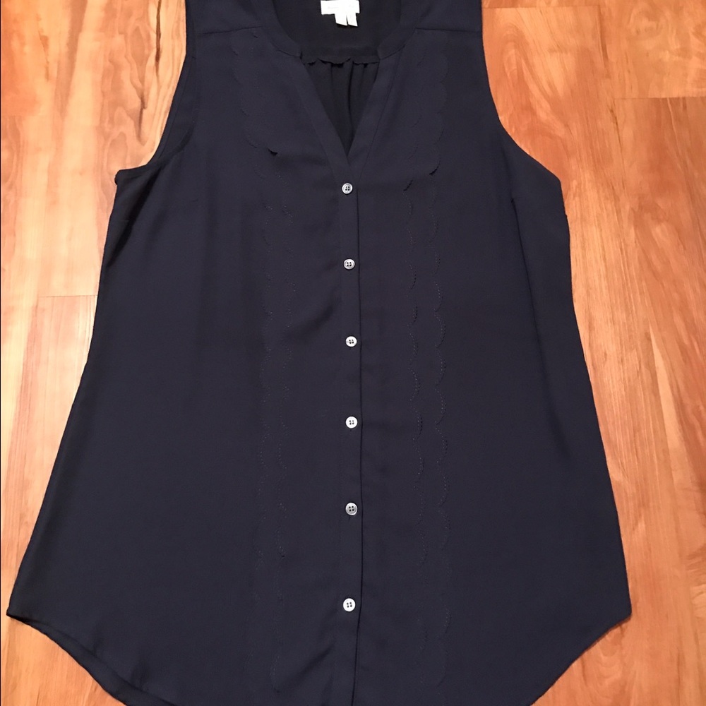 Navy Anthropologie blouse. Worn twice.