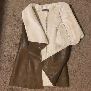 Buckskin and fur vest