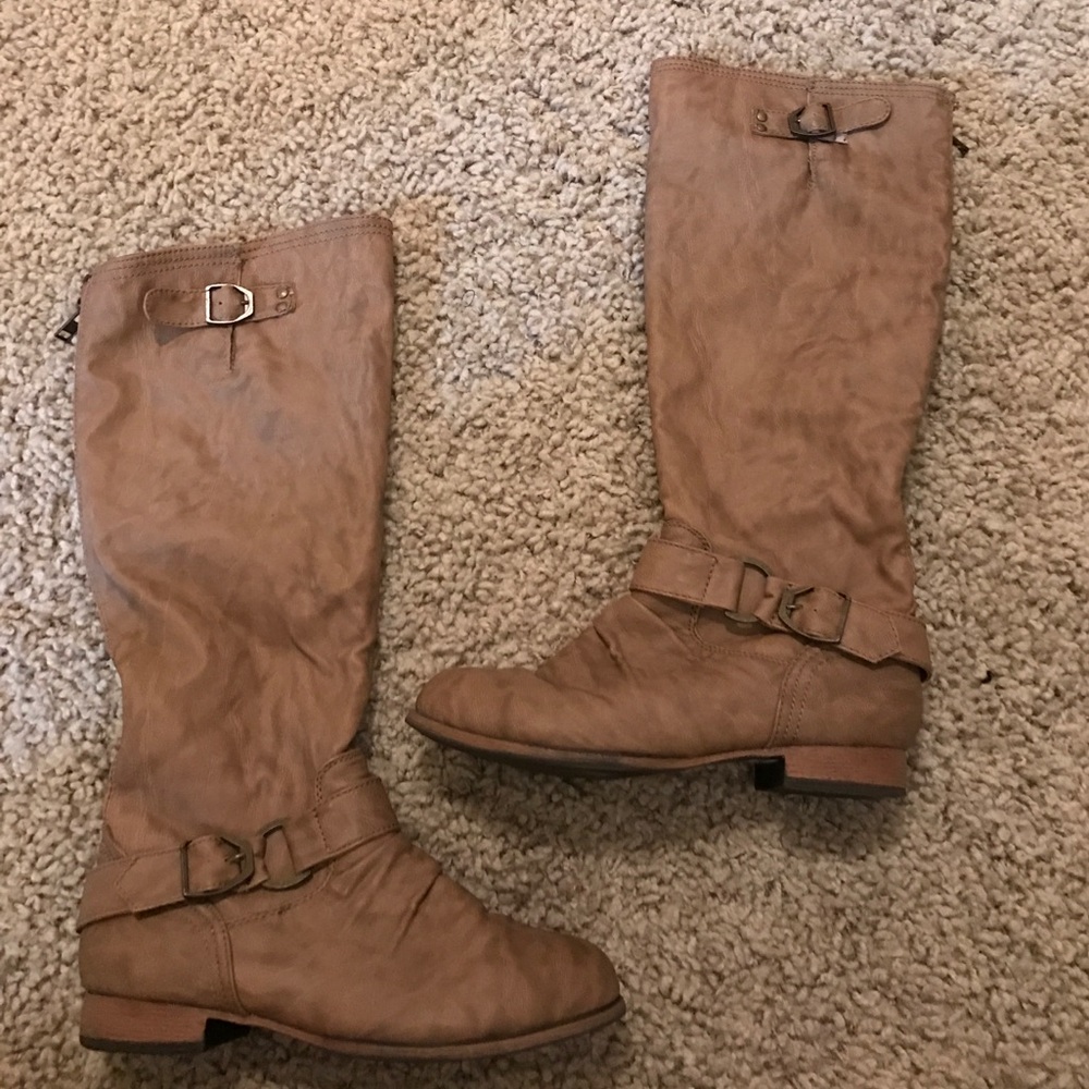 Tan Tall Riding Boots