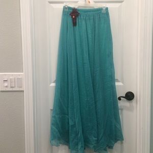 Long shimmery skirt