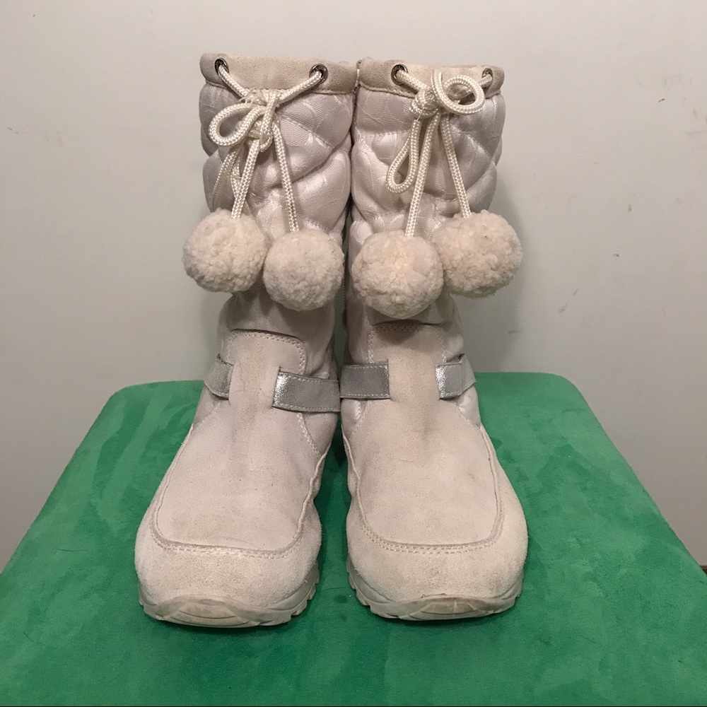 Tan coach snow boots