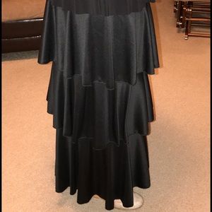 Black Ruffled Dress Skirt