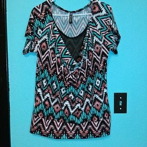 Tribal print top