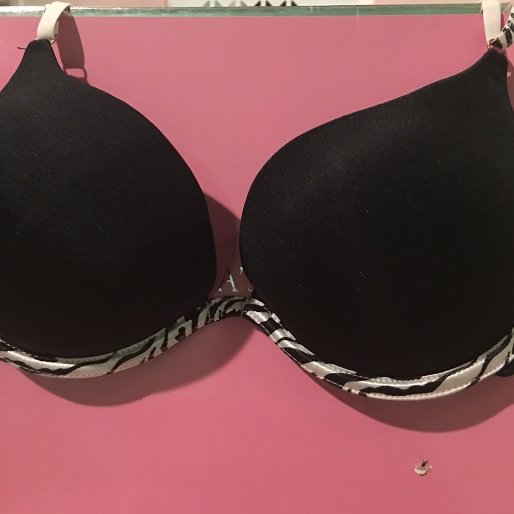 Black With zebra trim Bra Size 34C
