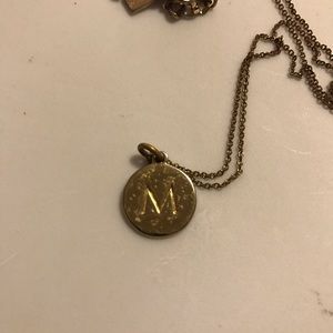 Kate Spade "M" initial necklace