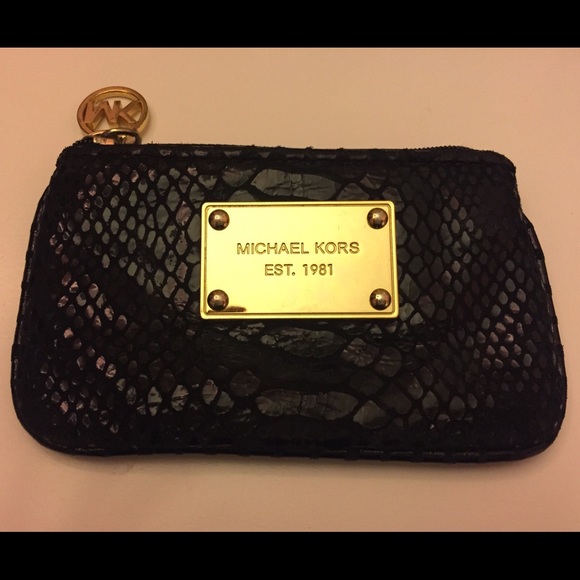 Michael Kors Accessories - Michael Kors black croc coin purse