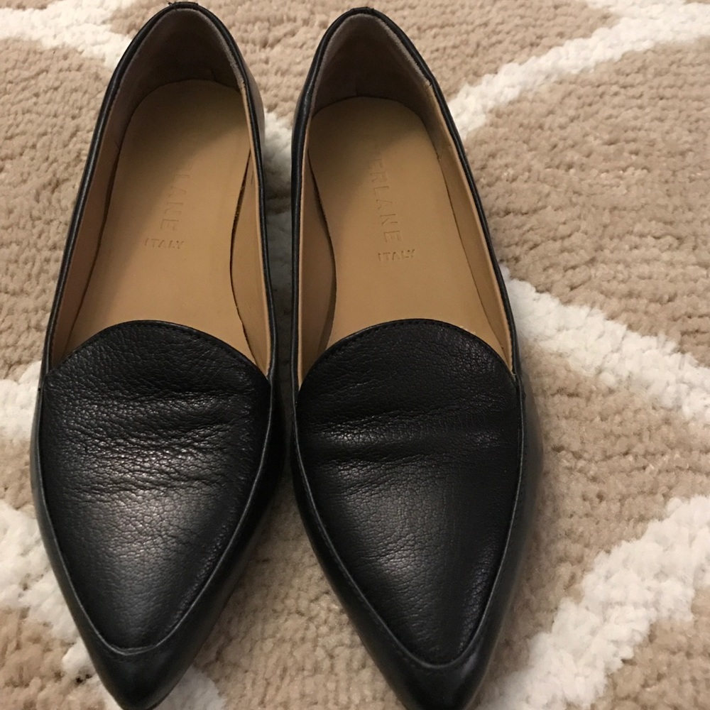 Everlane Modern Point Shoes, Black