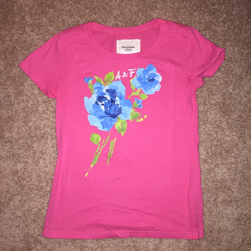 Pink Abercrombie Flower Tee