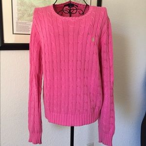 Ralph Lauren cable-knit sweater.