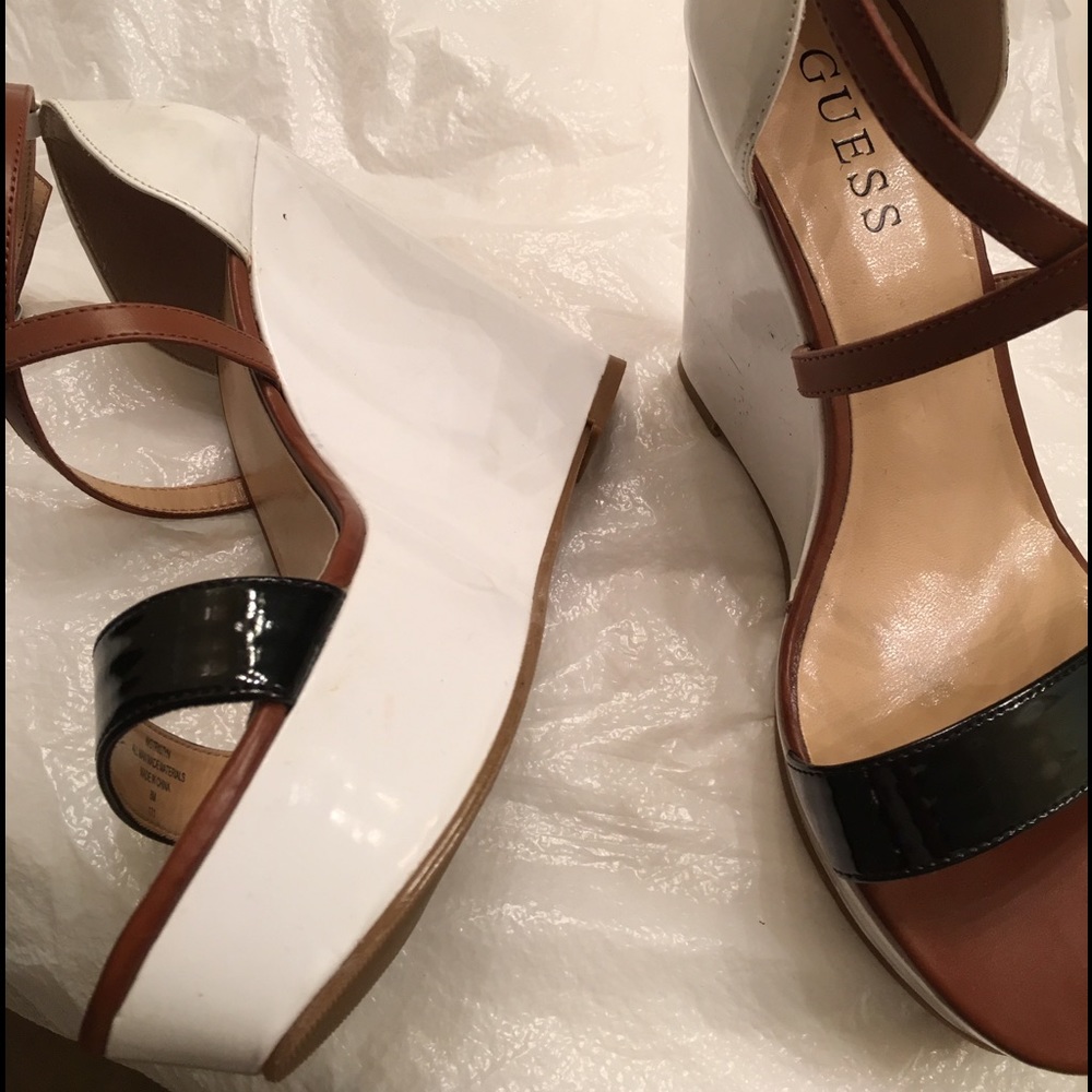 SALE! Guess multi color wedge heels. Saturday Sale