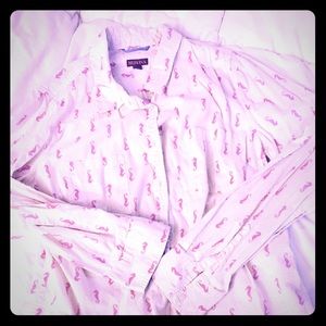 Seahorse button down super cute