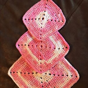 Crochet hot pads sets of 3 all colors