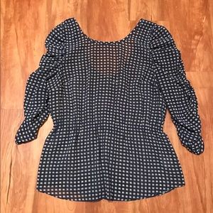 Gingham blue/white Urban Outfitters blouse. Size M