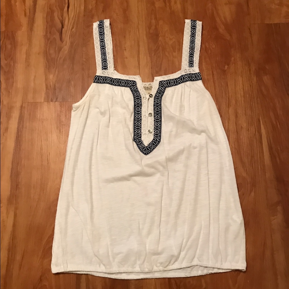 Lucky tank top. Blue/white. Size M. New w/o tags.